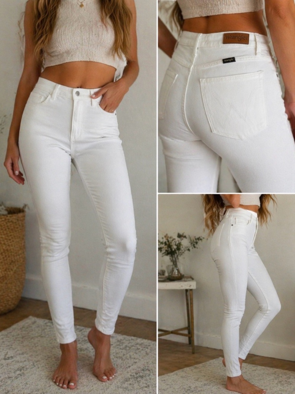 Wrangler White High-Rise Unforgettable Skinny Jeans Size 6 NWT